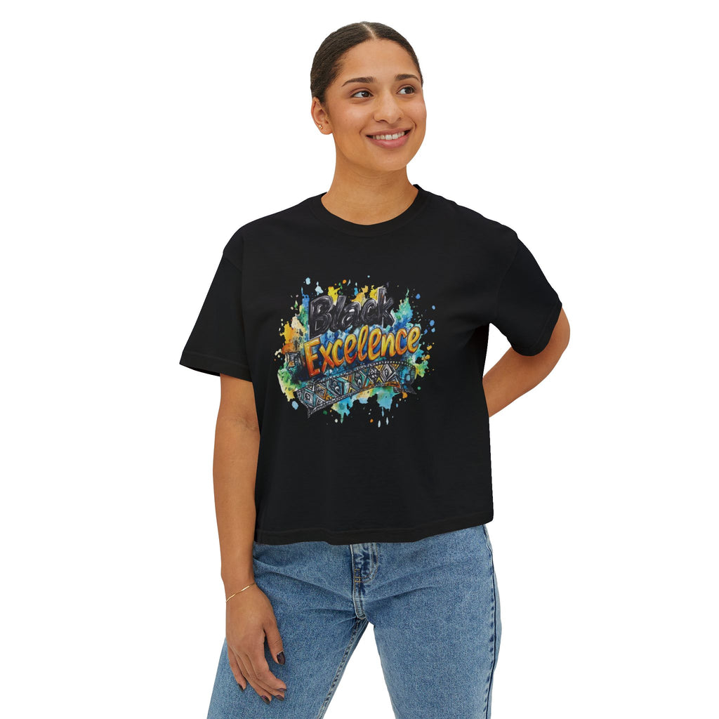 iQueenx Black Excellence Boxy Shirt