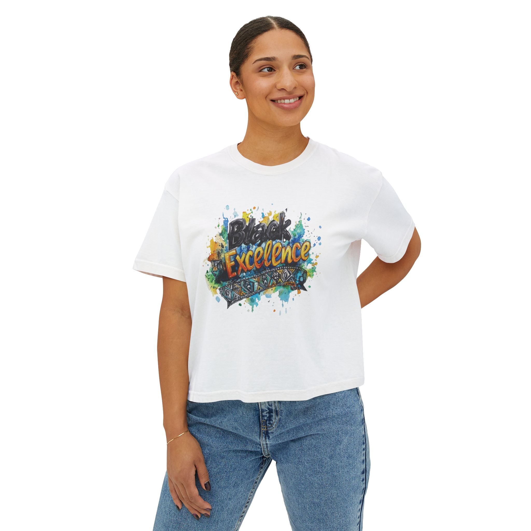 iQueenx Black Excellence Boxy Shirt