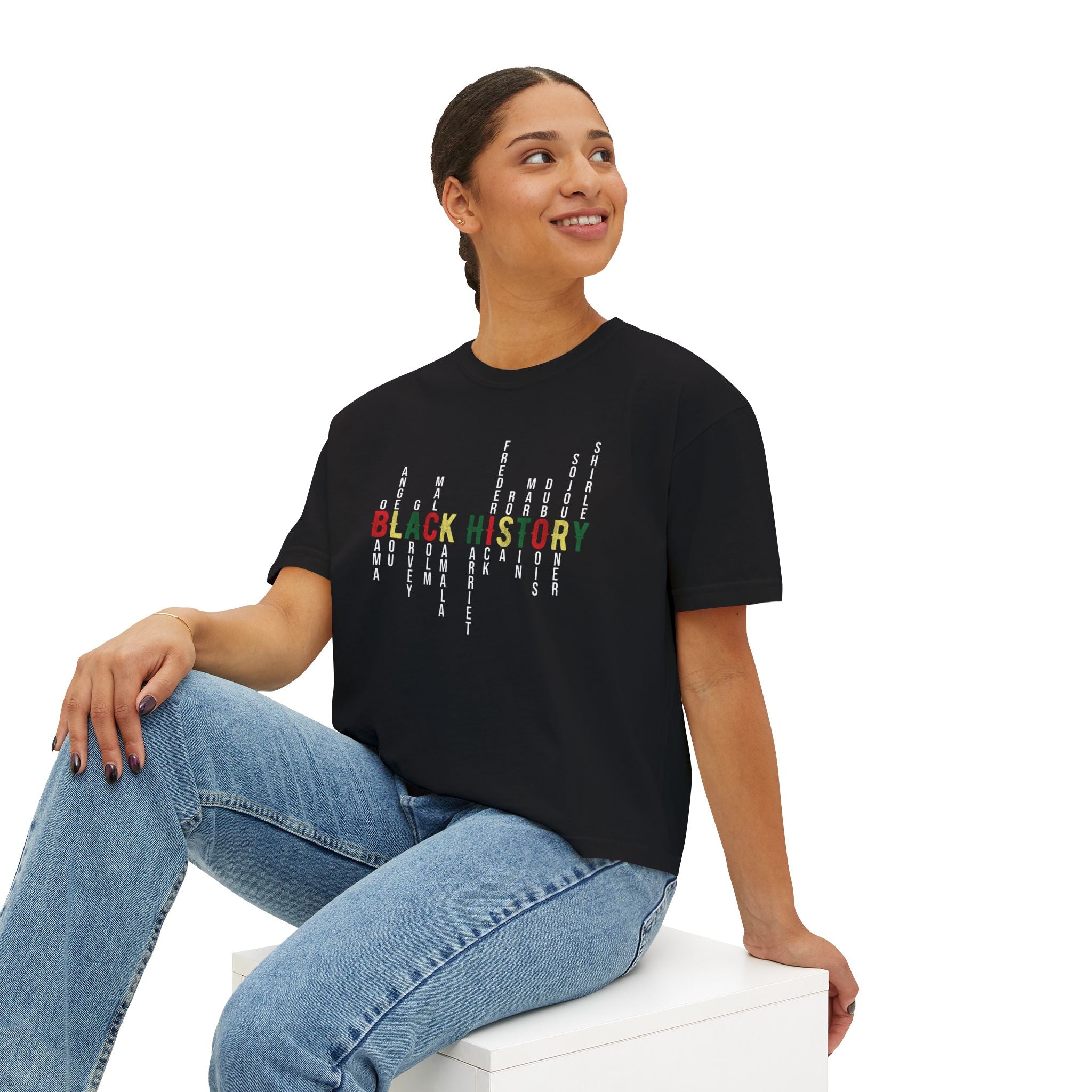 Black History Wave Boxy Shirt