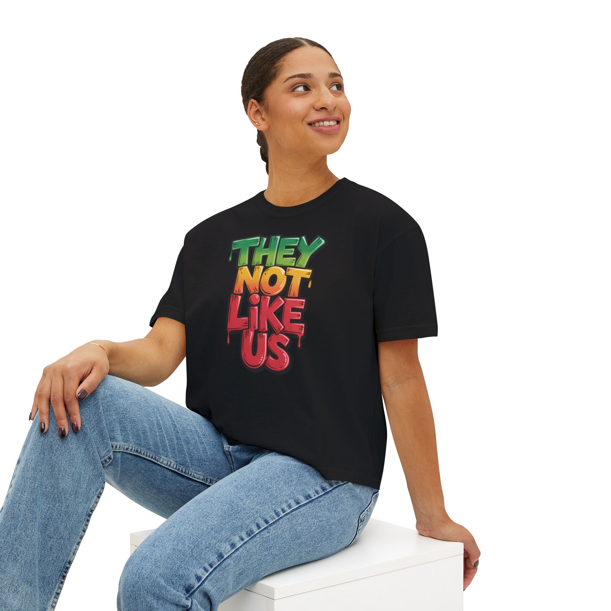 iQueenx They Not Like Us Boxy Shirt