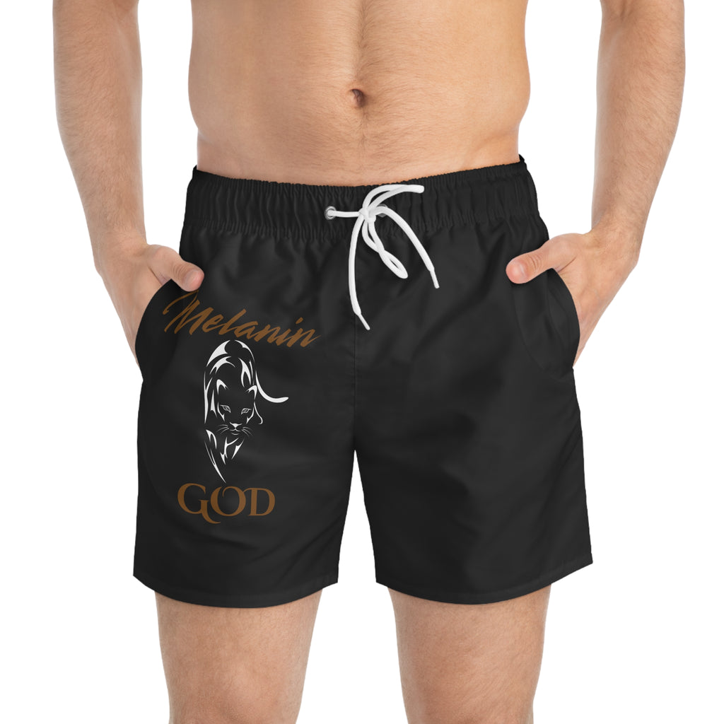 iKingx Melanin God Swim Trunks
