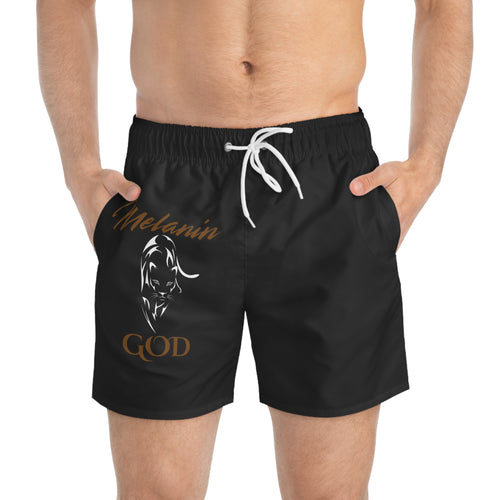iKingx Melanin God Swim Trunks