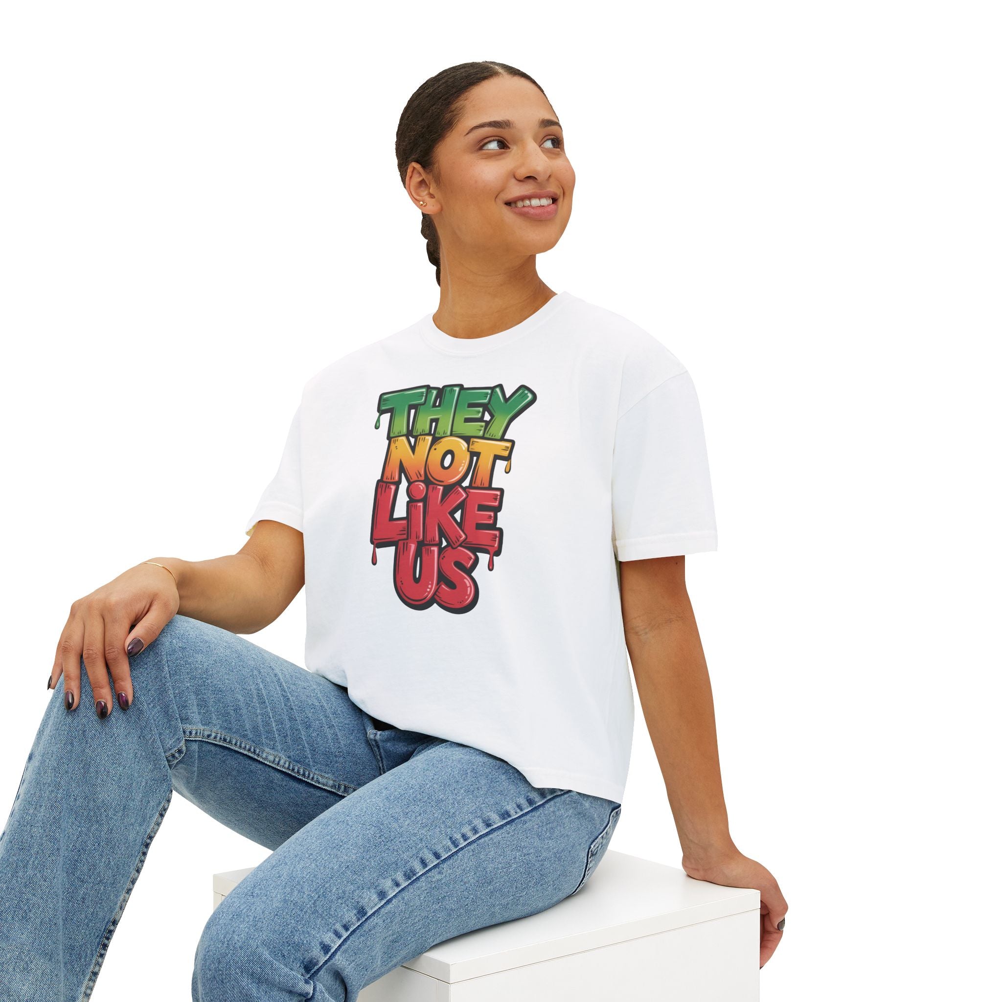 iQueenx They Not Like Us Boxy Shirt